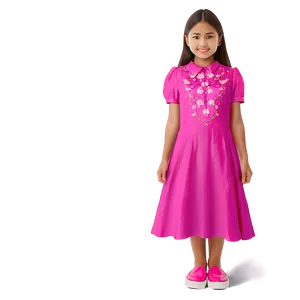 Cartoon Girl In Dress PNG 06132024