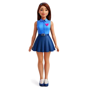Cartoon Girl In Dress PNG Kyf PNG