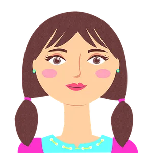 Cartoon Girl Portrait