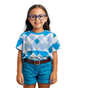 Cartoon Girl With Glasses Png Gbx PNG image