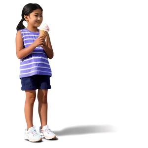 Cartoon Girl With Ice Cream PNG Uay73 PNG