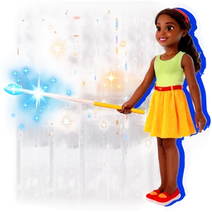 Cartoon Girl With Magic Wand PNG Abc PNG