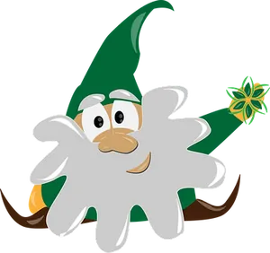 Cartoon_ Gnome_with_ Star_ Wand