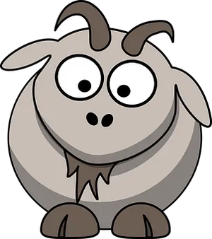 Cartoon Goat Character PNG image