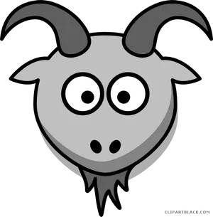 Cartoon Goat Head Graphic PNG