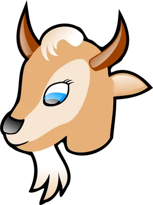 Cartoon Goat Head Graphic PNG image