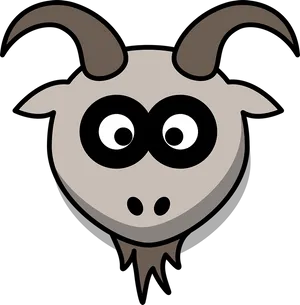 Cartoon Goat Head Vector PNG image
