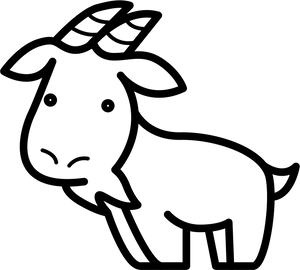 Cartoon Goat Silhouette PNG