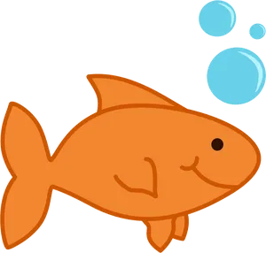 Cartoon Goldfish Swimming