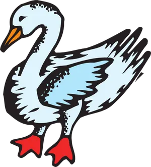 Cartoon Goose Illustration PNG image