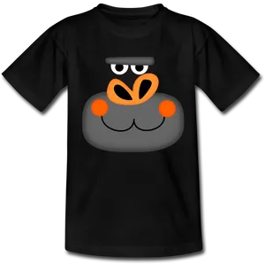 Cartoon Gorilla Face T Shirt Design PNG image