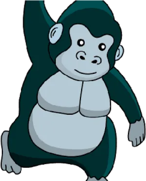 Cartoon Gorilla Standing PNG image