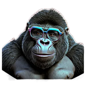 Cartoon Gorilla With Glasses Png 42 PNG image