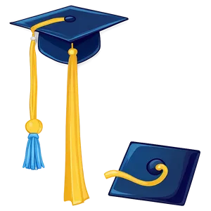 Cartoon Graduation Cap Clipart 06262024 PNG image