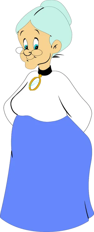 Cartoon Grandmother Character PNG image