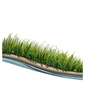 Cartoon Grass Border Png 06122024 PNG image