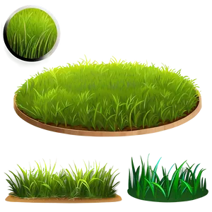 Cartoon Grass For Landscape PNG Qiu PNG