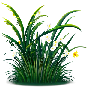 Cartoon Grass With Butterfly PNG 38 PNG