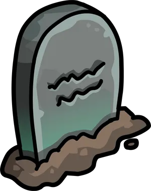 Cartoon Gravestone Illustration