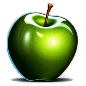 Cartoon Green Apple Png 06132024 PNG image