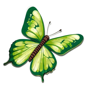 Cartoon Green Butterfly PNG 06202024 PNG
