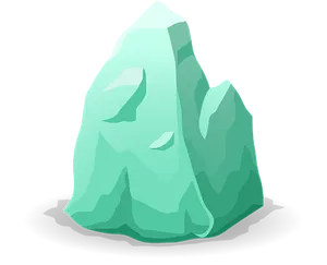 Cartoon Green Crystal Rock PNG image