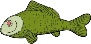 Cartoon Green Fish Illustration PNG image