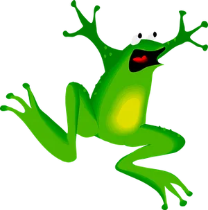 Cartoon Green Frog Illustration
