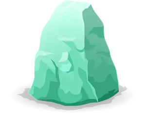 Cartoon Green Rock Vector PNG image