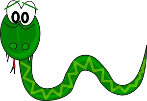 Cartoon Green Snake Graphic