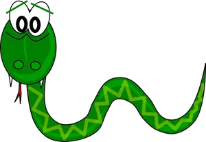 Cartoon Green Snake PNG image