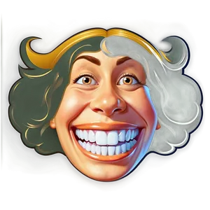 Cartoon Grin Expression Png 06242024 PNG image