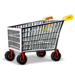 Cartoon Grocery Cart Png Gnn95 PNG image