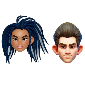 Cartoon Hair For Game Characters PNG 06272024