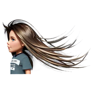 Cartoon Hair In Wind Png Sba PNG image