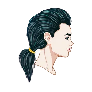 Cartoon Hair Side View Png 93 PNG image