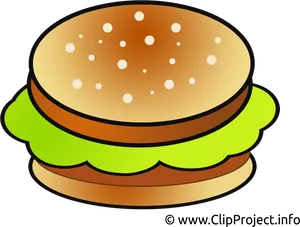 Cartoon Hamburger Illustration PNG image