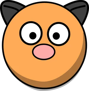 Cartoon Hamster Face Graphic PNG image