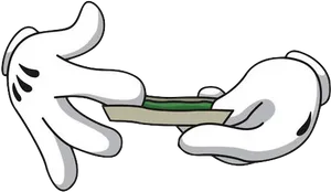 Cartoon Hands Rolling Blunt PNG image