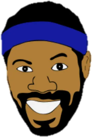 Cartoon Headband Smiling Man PNG image