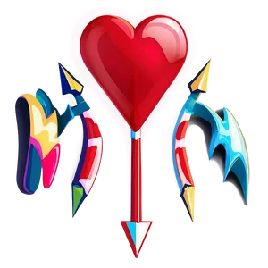 Cartoon Heart And Arrow PNG Hoa81 PNG