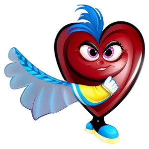 Cartoon Heart Character PNG C