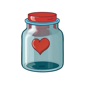 Cartoon Heart In A Jar PNG 06132024 PNG