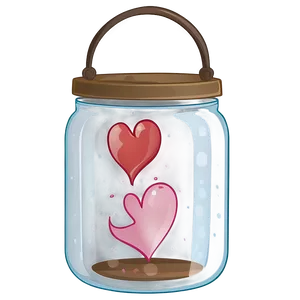 Cartoon Heart In A Jar PNG 77 PNG
