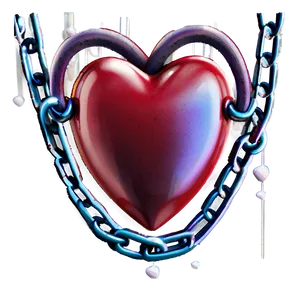 Cartoon Heart In Chains PNG 83