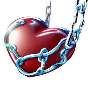 Cartoon Heart In Chains PNG Kno56 PNG