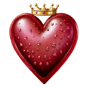 Cartoon Heart With Crown PNG Mvt77 PNG