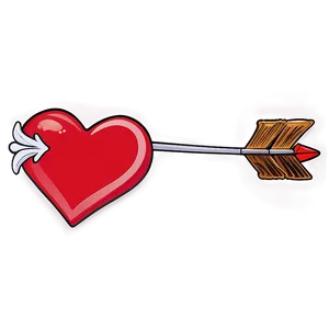 Cartoon Heart With Cupid Arrow PNG 53 PNG