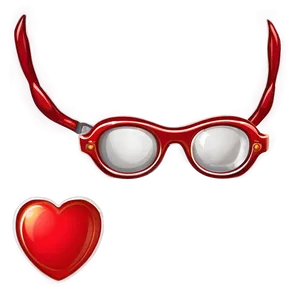Cartoon Heart With Glasses PNG 14 PNG