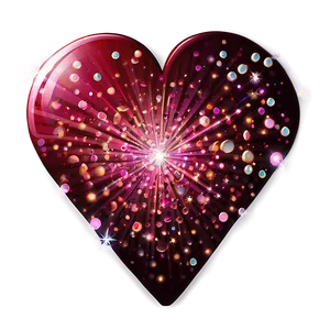 Cartoon Heart With Sparkles PNG 97